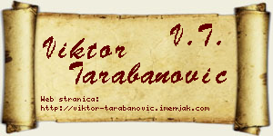 Viktor Tarabanović vizit kartica